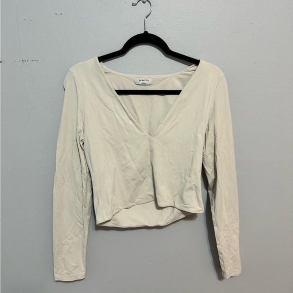 Babaton Cream Contour Crop Blouse - Picture 1 of 3